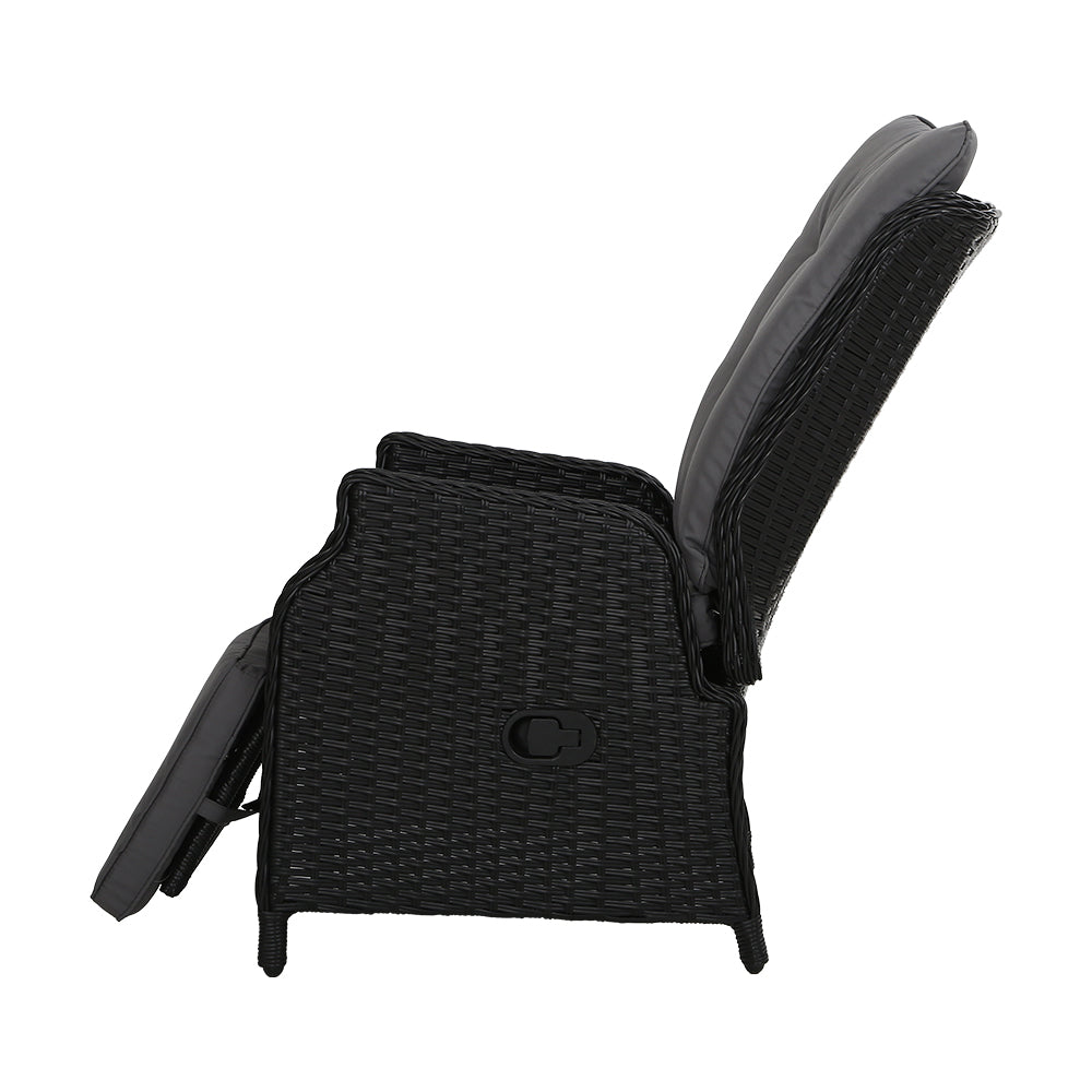 Gardeon Recliner Chair Sun lounge Setting Outdoor Furniture Patio Wicker Sofa