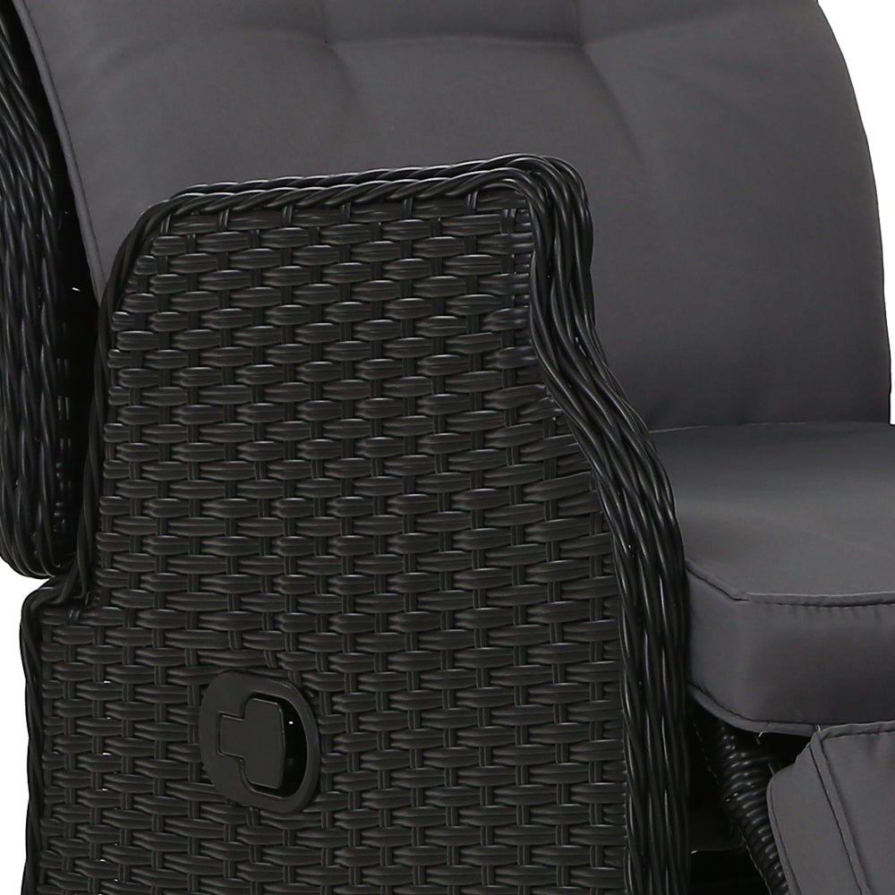 Gardeon Recliner Chair Sun lounge Setting Outdoor Furniture Patio Wicker Sofa