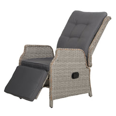 Gardeon Sun lounge Setting Recliner Chair Outdoor Furniture Patio Wicker Sofa