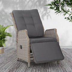 Gardeon Sun lounge Setting Recliner Chair Outdoor Furniture Patio Wicker Sofa
