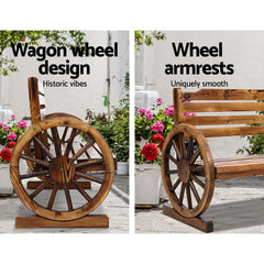 Gardeon Outdoor Garden Bench Wooden 3 Seat Wagon Chair Lounge Patio Furniture