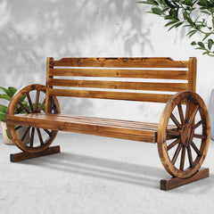 Gardeon Outdoor Garden Bench Wooden 3 Seat Wagon Chair Lounge Patio Furniture