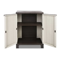 Gardeon Outdoor Storage Cabinet Box 92cm Lockable Cupboard Sheds Garage Adjustable Beige