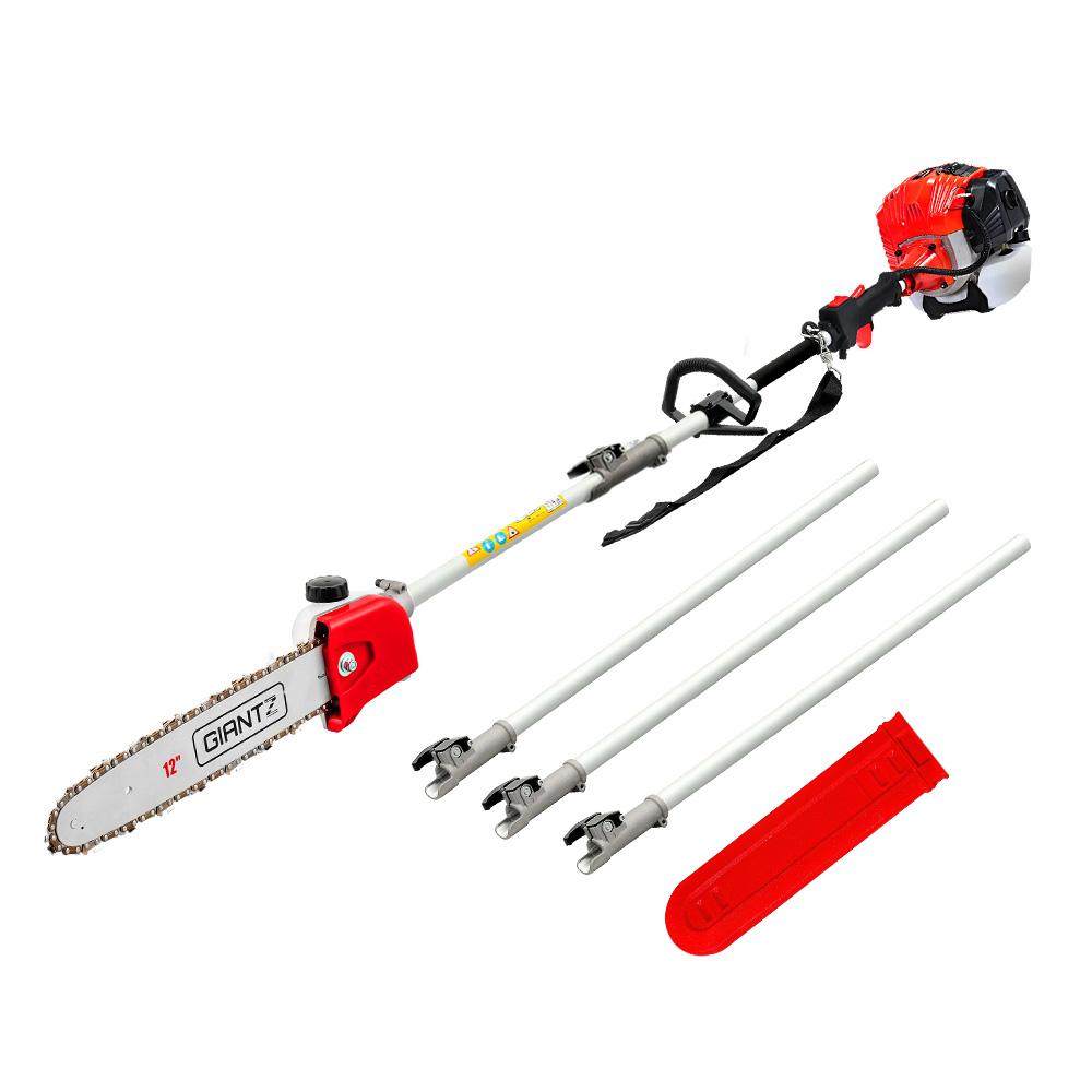 Giantz 62CC Pole Chainsaw 12in Chain Saw Petrol 4.3m Long Reach Red