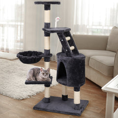 i.Pet Cat Tree 120cm Tower Scratching Post Scratcher Wood Condo House Bed Toys
