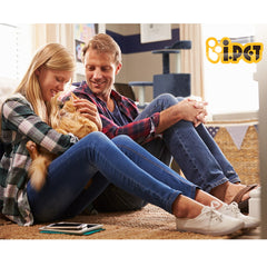 i.Pet Cat Tree 134cm Tower Scratching Post Scratcher Wood Condo House Bed Grey