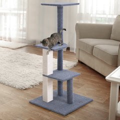 i.Pet Cat Tree 124cm Scratching Post Tower Scratcher Trees Wood Condo Board