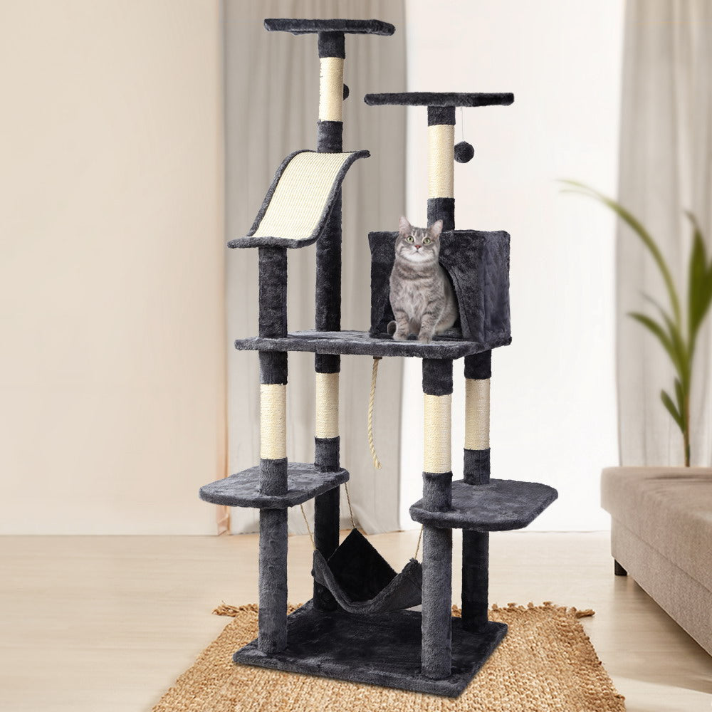 i.Pet Cat Tree 171cm Tower Scratching Post Scratcher Wooden Condo House Bed Toys