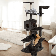 i.Pet Cat Tree 193cm Tower Scratching Post Scratcher Condo House Trees Grey