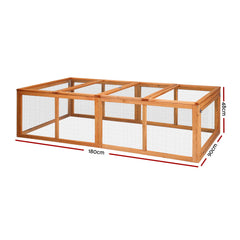 i.Pet Chicken Coop Rabbit Hutch 180cm Extra Large Wooden Chicken House Run XL Hen Cage