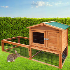 i.Pet Chicken Coop Rabbit Hutch 155cm x 49cm x 90cm Large Chicken Coop Wooden Run Cage House Outdoor
