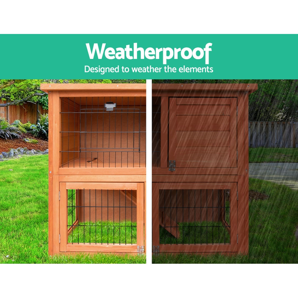 i.Pet Chicken Coop Rabbit Hutch 88cm x 40cm x 76cm Large Chicken Coop House Run Wooden Cage Outdoor