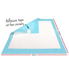 i.Pet Pet Training Pads 200pcs 60x60cm Puppy Dog Toilet Pee Indoor Super Absorbent Blue