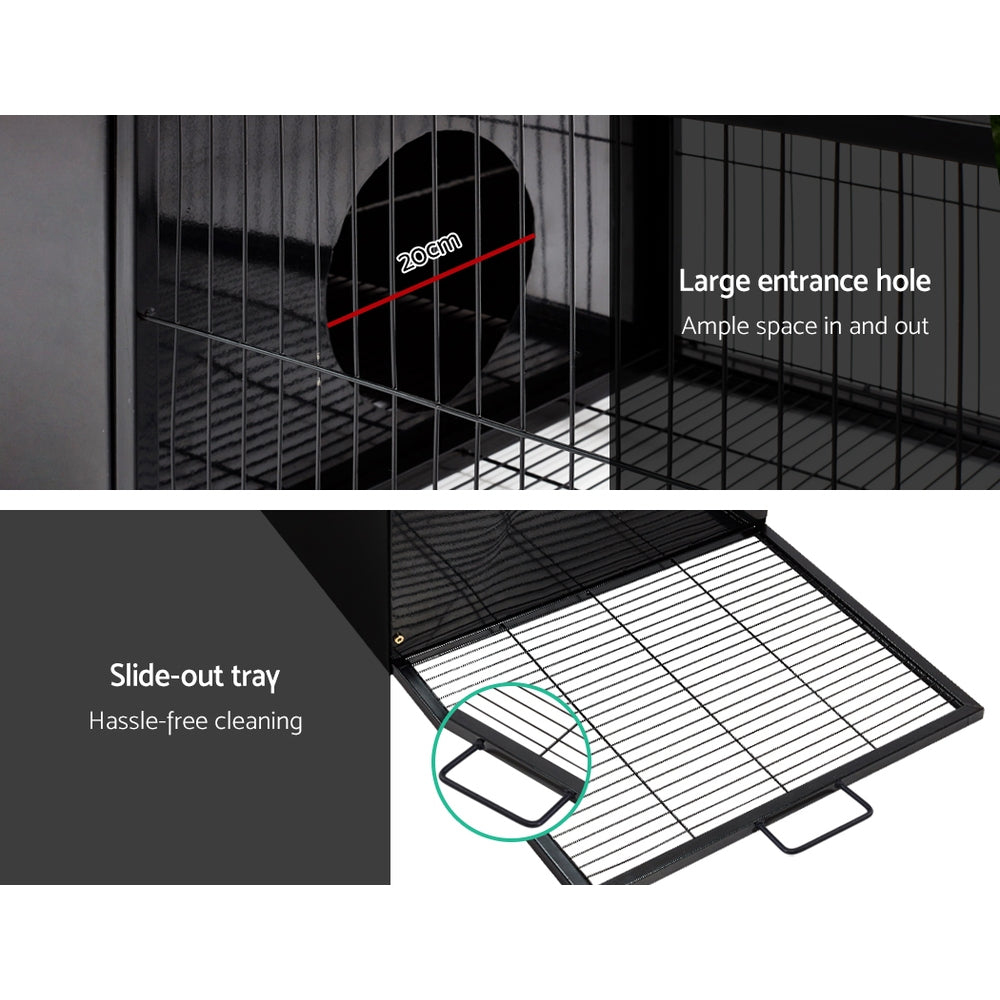 i.Pet Rabbit Cage Hutch 162x60cm Enclosure Metal
