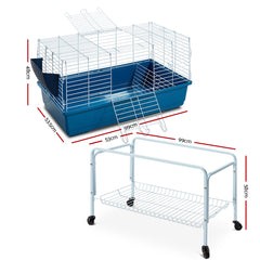 i.Pet Rabbit Cage Hutch 106cm Indoor Enclosure Carrier
