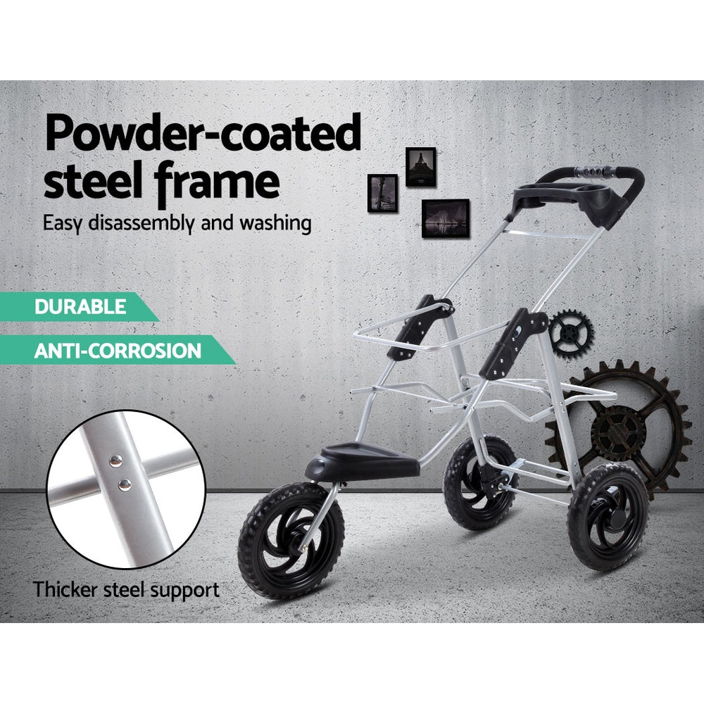 i.Pet Pet Stroller Dog Pram Large Cat Carrier Travel 3 Wheels Foldable Pushchair