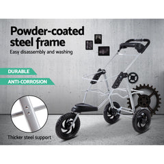 i.Pet Pet Stroller Dog Pram Large Cat Carrier Travel 3 Wheels Foldable Pushchair