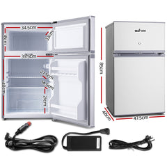 Glacio 65L Portable Fridge Freezer Bar Upright 12V/24V/240V Camping Caravan