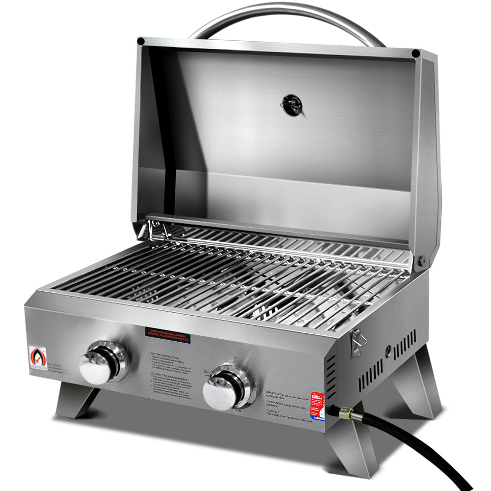 Grillz Portable Gas BBQ Grill 2 Burners