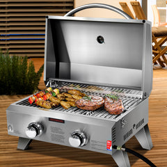 Grillz Portable Gas BBQ Grill 2 Burners