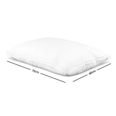 Giselle Bedding Duck Feather Down Pillow Luxury Twin Pack