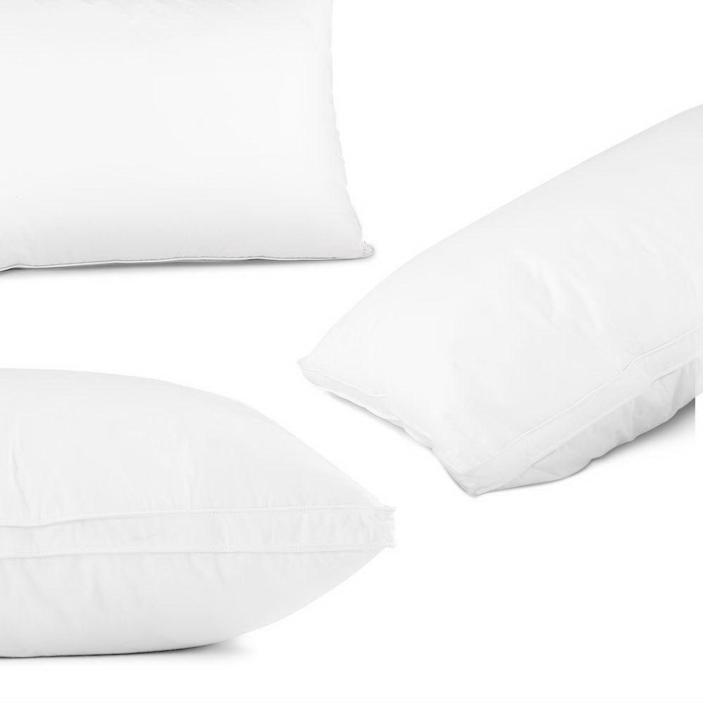 Giselle Bedding Goose Feather Down Pillow Luxury Twin Pack