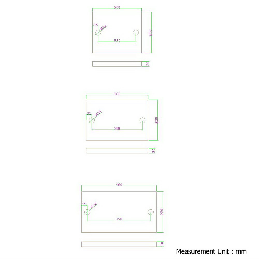 Artiss Floating DIY Pipe Shelf 3 Tiers - IVAN