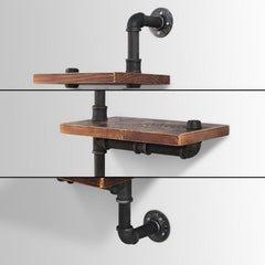 Artiss Floating DIY Pipe Shelf 3 Tiers - IVAN