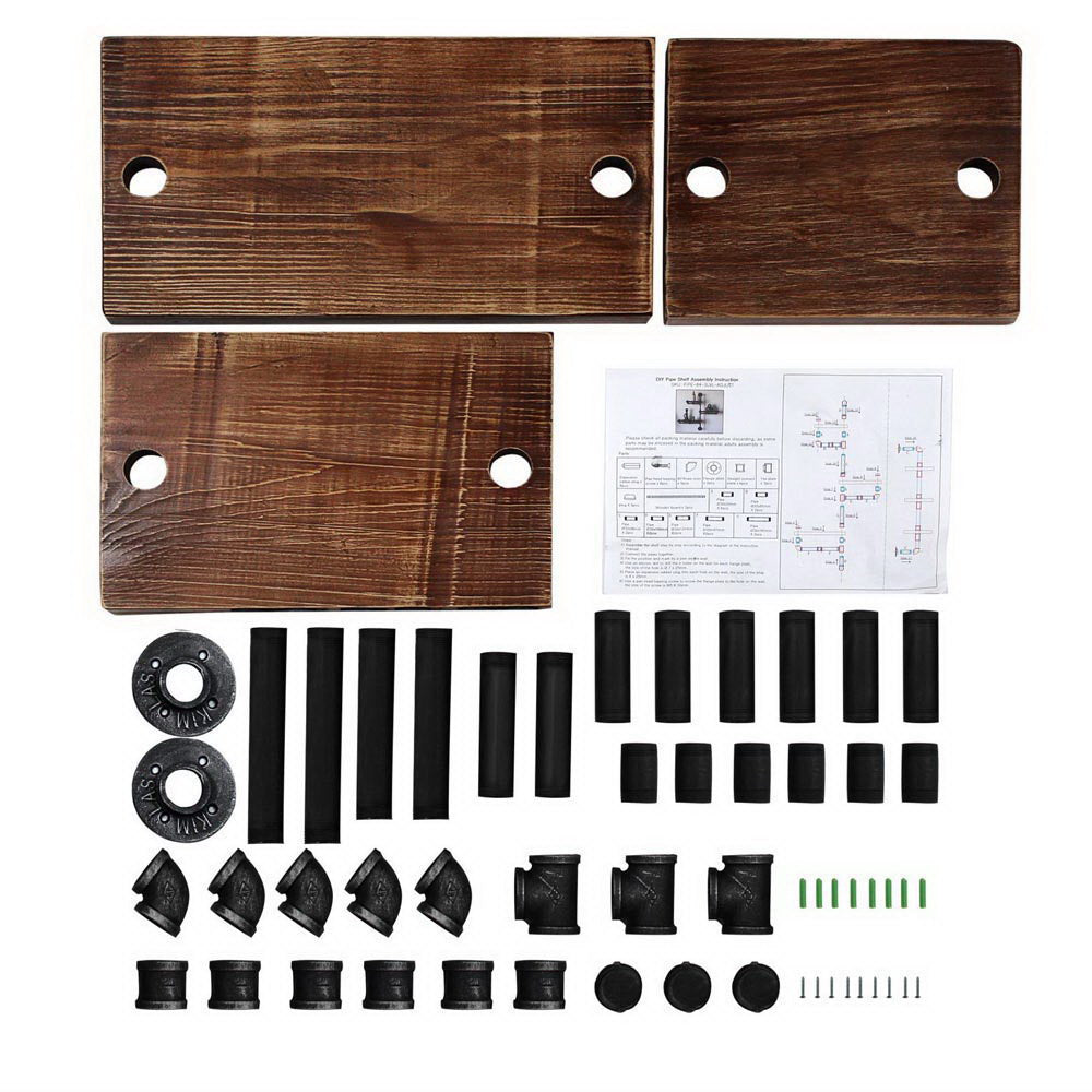 Artiss Floating DIY Pipe Shelf 3 Tiers - IVAN
