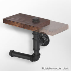 Artiss Floating DIY Pipe Shelf Toilet Paper Holder
