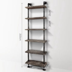 Artiss Floating DIY Pipe Shelf 6 Tiers - IDA