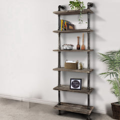 Artiss Floating DIY Pipe Shelf 6 Tiers - IDA