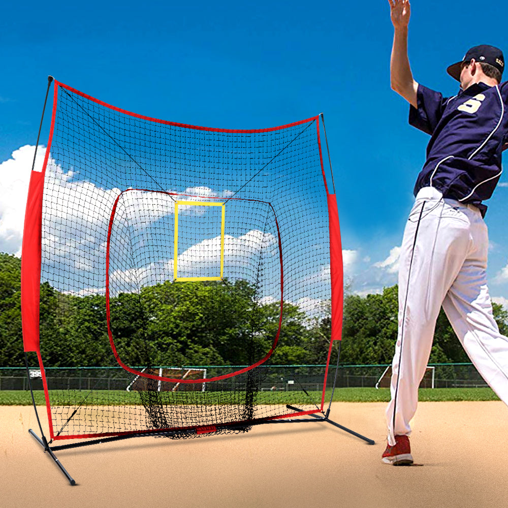 Everfit 7ft Baseball Net Pitching Kit with Stand Softball Training Aid Sports