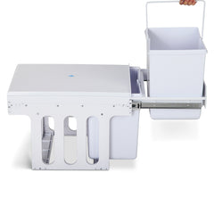 Cefito Pull Out Bin Kitchen Double Basket 2X15L White