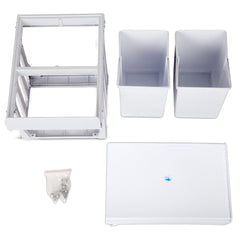 Cefito Pull Out Bin Kitchen Double Basket 2X15L White