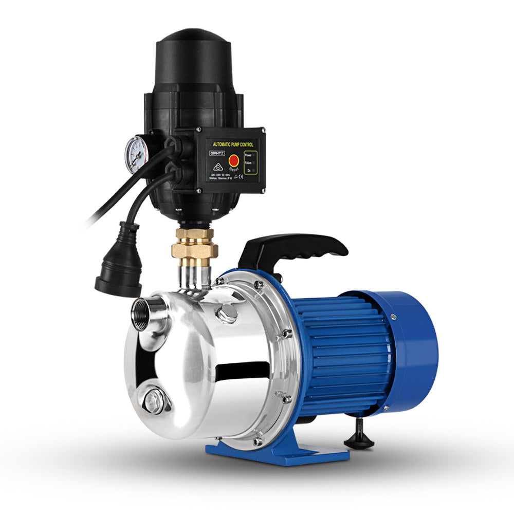 Giantz Garden Water Jet Pump High Pressure 1100W Tank Rain Farm Irrigation Black