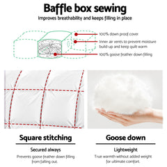 Giselle Bedding 700GSM Goose Down Feather Quilt King
