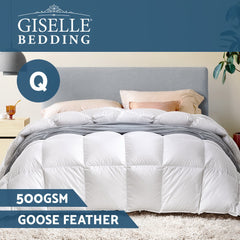 Giselle Bedding 500GSM Goose Down Feather Quilt Queen