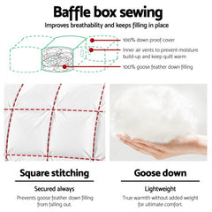 Giselle Bedding 500GSM Goose Down Feather Quilt Queen