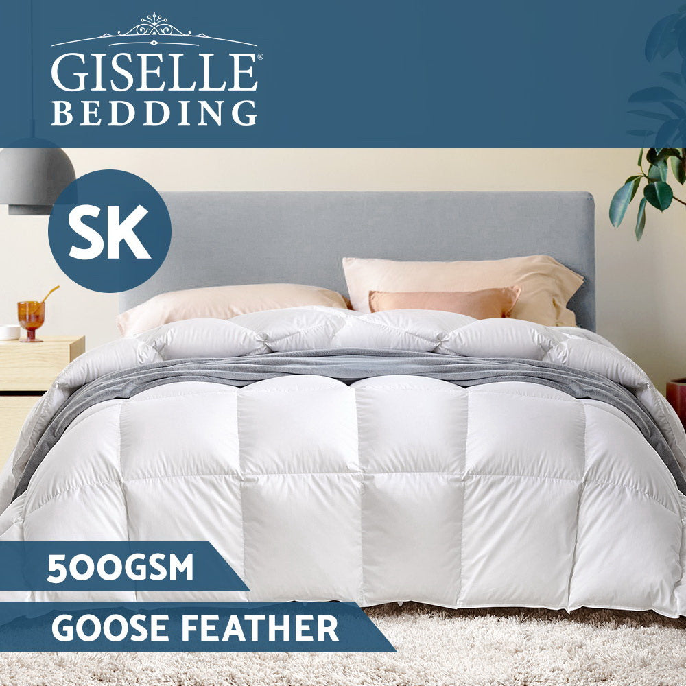 Giselle Bedding 500GSM Goose Down Feather Quilt Super King