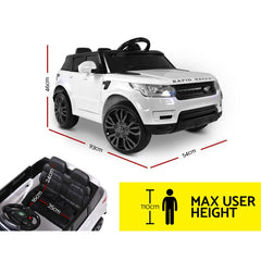Rigo Kids Electric Ride On Car SUV Range Rover-inspired Cars Remote 12V White