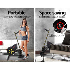 Everfit Rowing Machine Air Rower Exercise Fitness Gym Home Cardio