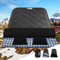 Weisshorn Sleeping Bag Double Pillow Thermal Camping Hiking Tent Grey -10&deg;C