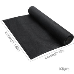 Instahut 90% Shade Cloth 1.83x10m Shadecloth Sail Heavy Duty Black