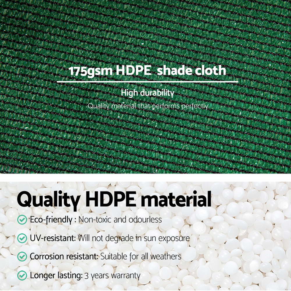 Instahut 70% Shade Cloth 1.83x20m Shadecloth Sail Heavy Duty Green
