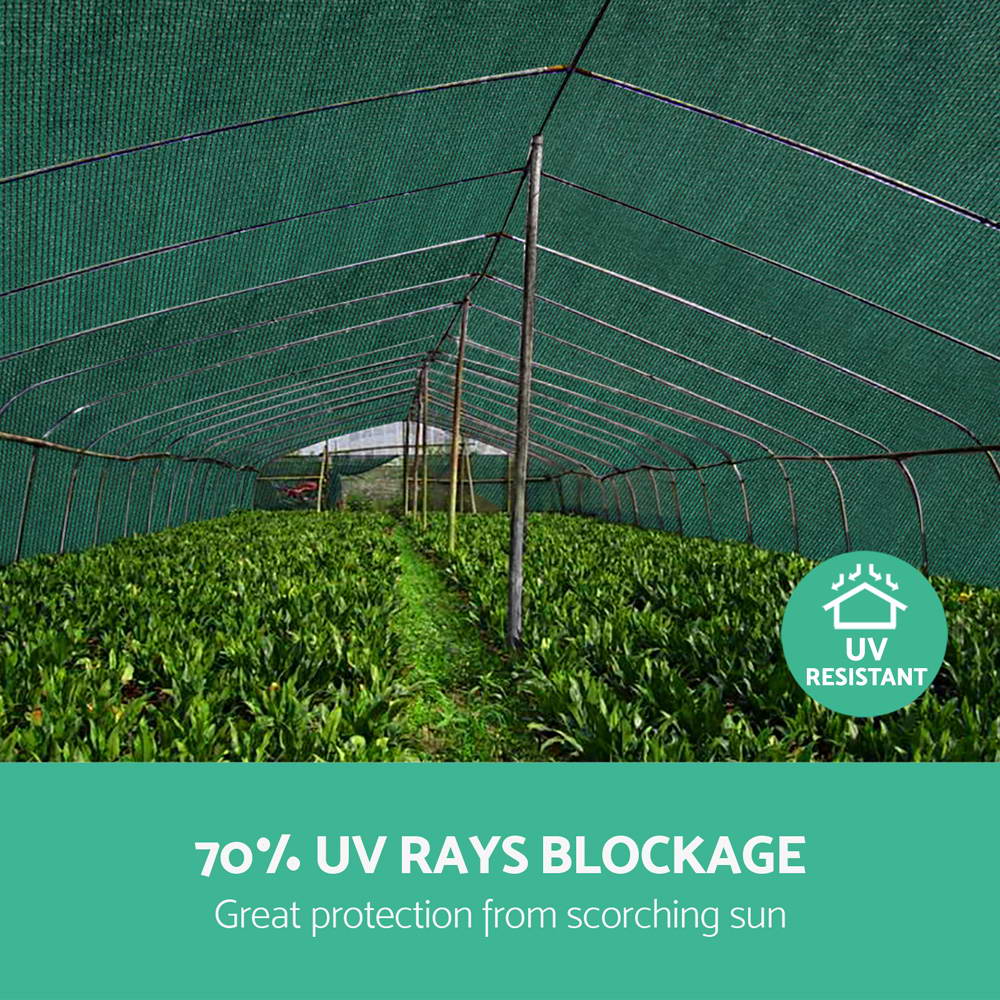 Instahut 70% Shade Cloth 1.83x20m Shadecloth Sail Heavy Duty Green