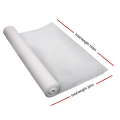 Instahut 50% Shade Cloth 1.83x30m Shadecloth Wide Heavy Duty White