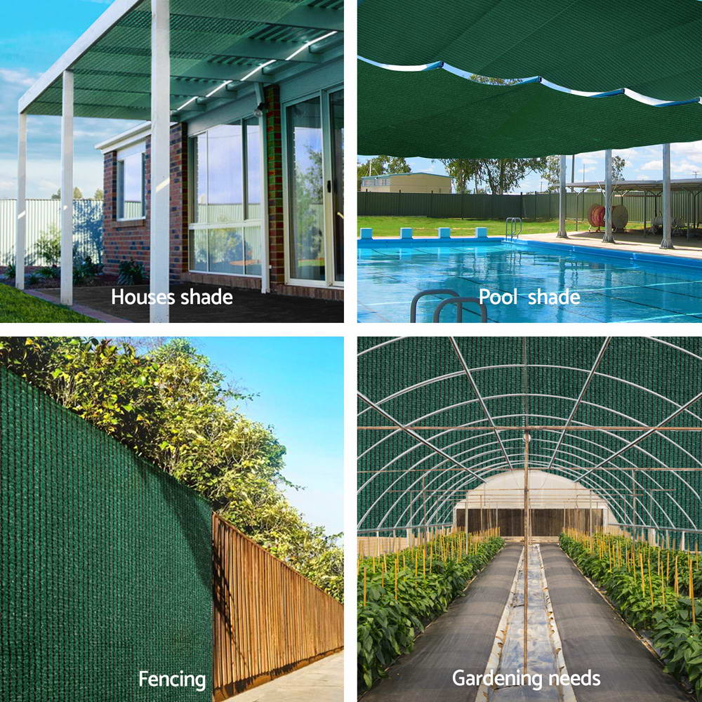 Instahut 70% Shade Cloth 1.83x30m Shadecloth Sail Heavy Duty Green