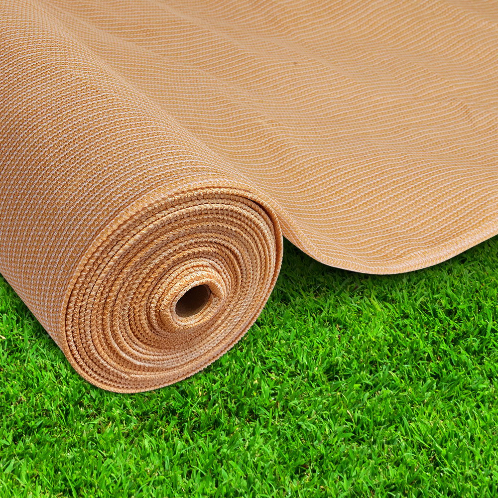 Instahut 50% Shade Cloth 3.66x10m Shadecloth Sail Heavy Duty Beige