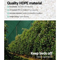 Instahut 50% Shade Cloth 3.66x10m Shade Cloth Sail Heavy Duty Shadecloth Garden Mesh Roll Green
